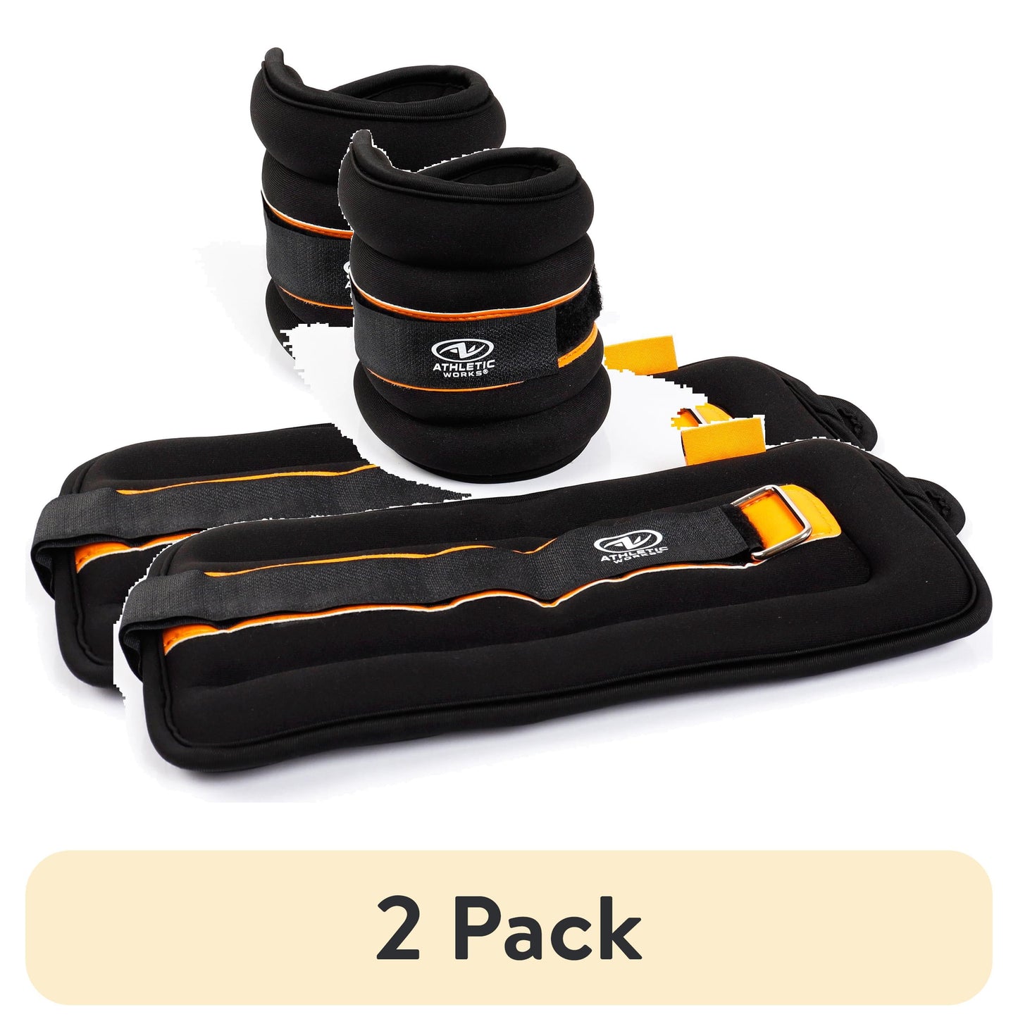 (2 Pack) 5Lb Pair Ankle & Wrist Weights (2Pcs, Each One Is 2.5LBS), Adjustable Strap