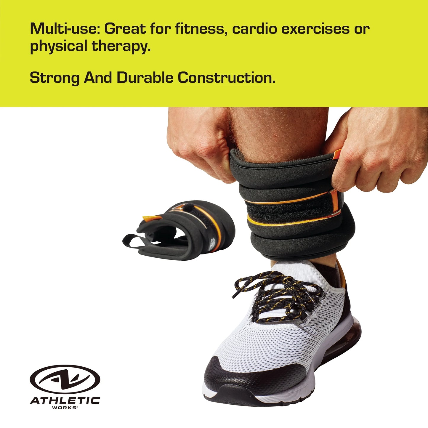 (2 Pack) 5Lb Pair Ankle & Wrist Weights (2Pcs, Each One Is 2.5LBS), Adjustable Strap
