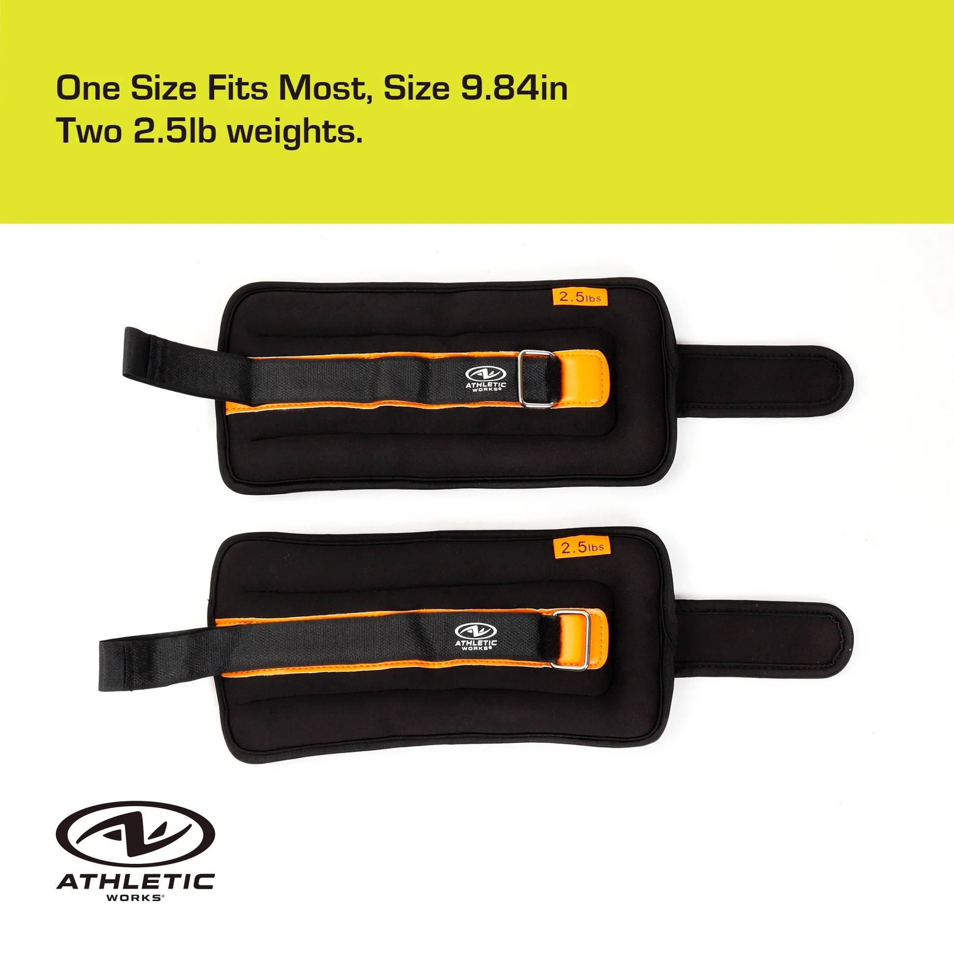 (2 Pack)  5Lb Pair Ankle & Wrist Weights (2Pcs, Each One Is 2.5LBS), Adjustable Strap